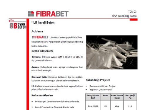 Fibrabet® Ürün Broşürü