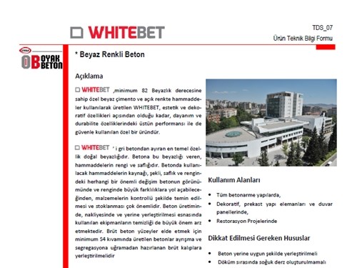 Whitebet® Ürün Broşürü